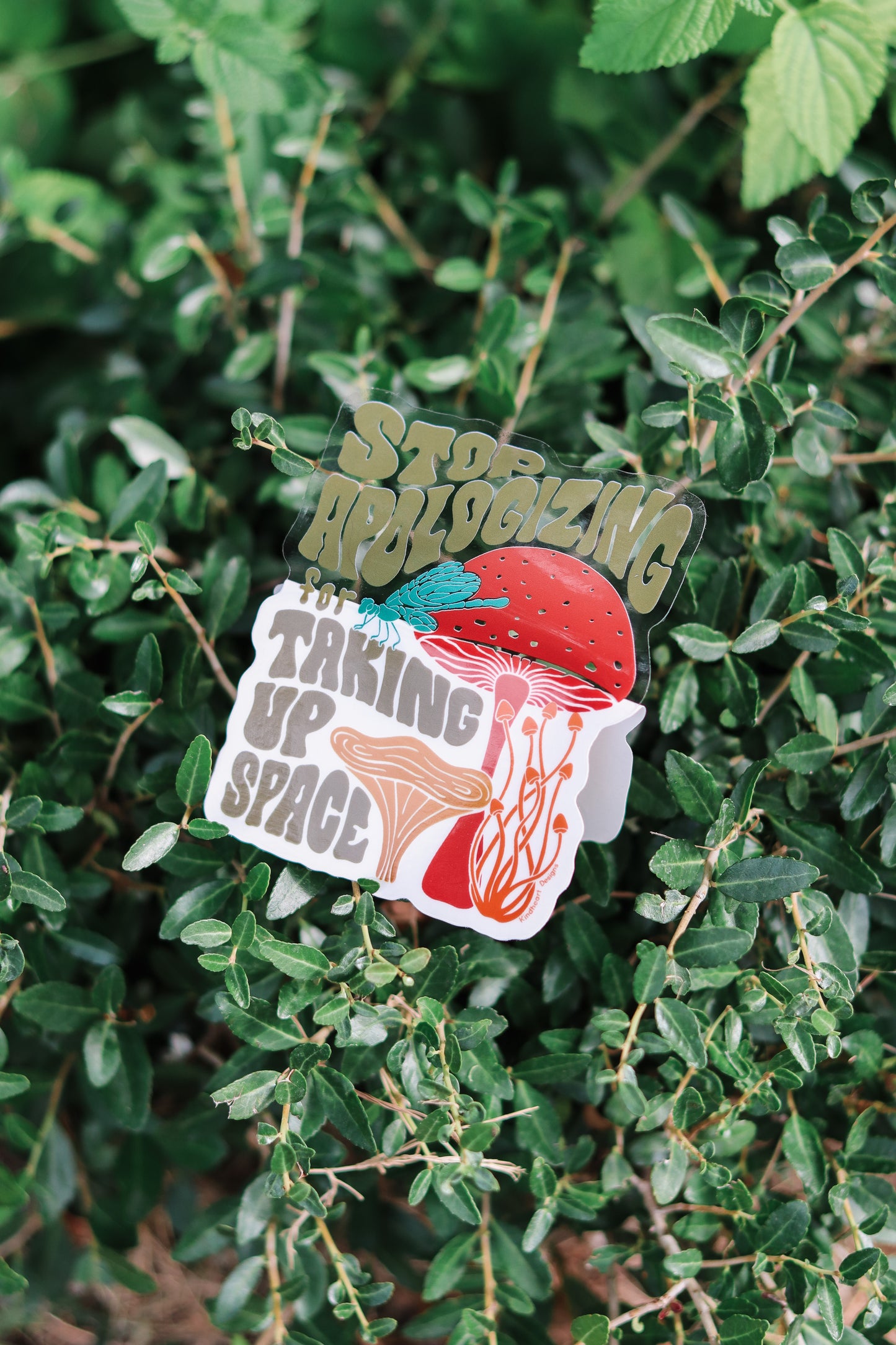 Stop Apologizing Clear Sticker