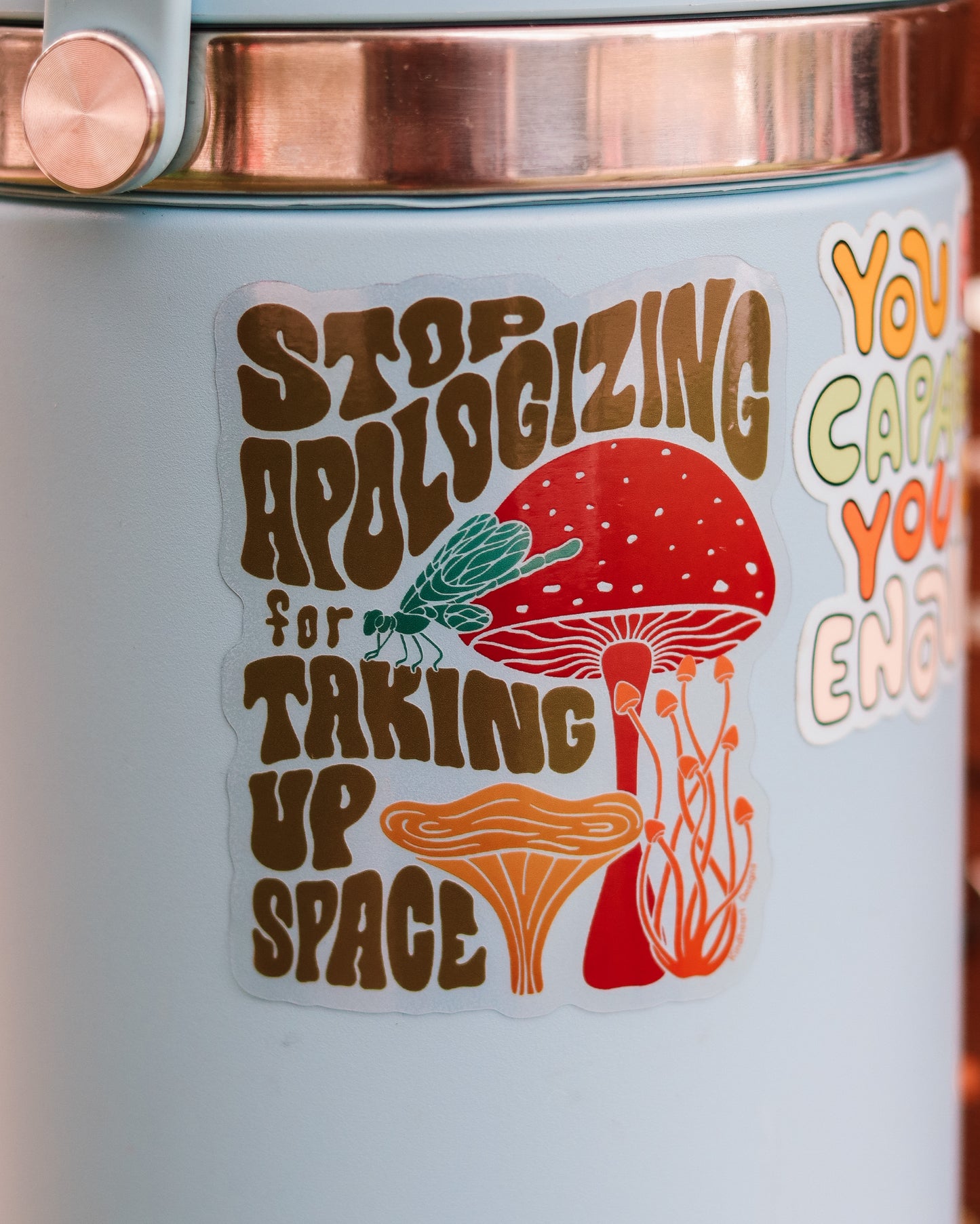 Stop Apologizing Clear Sticker