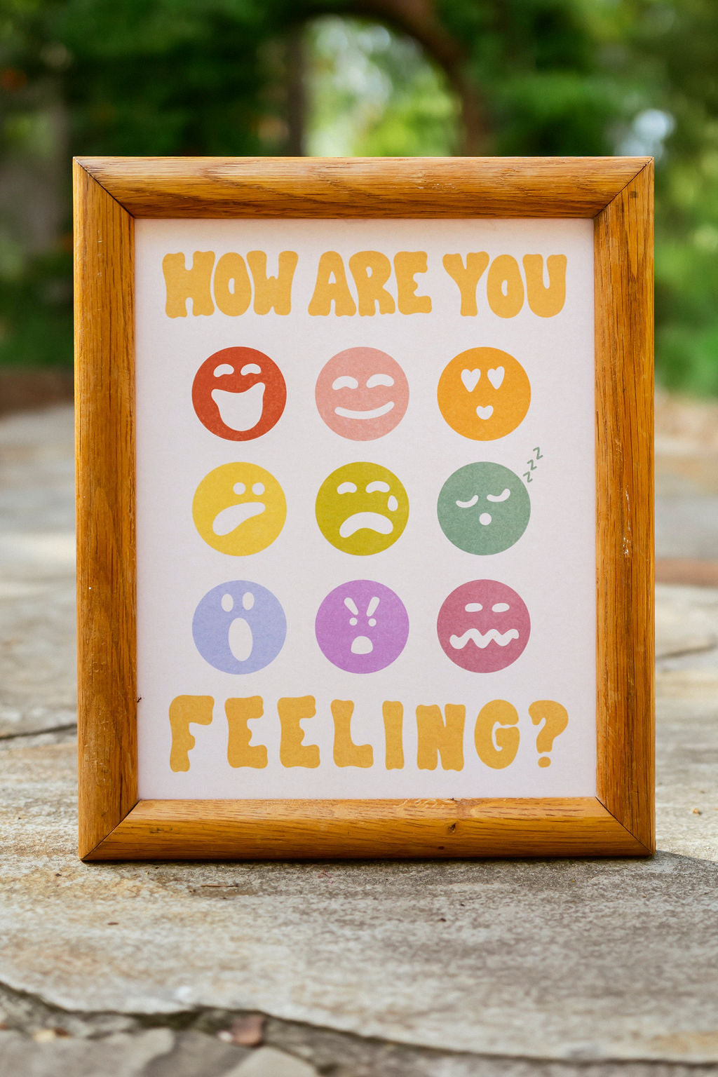 Feelings Chart Art Print