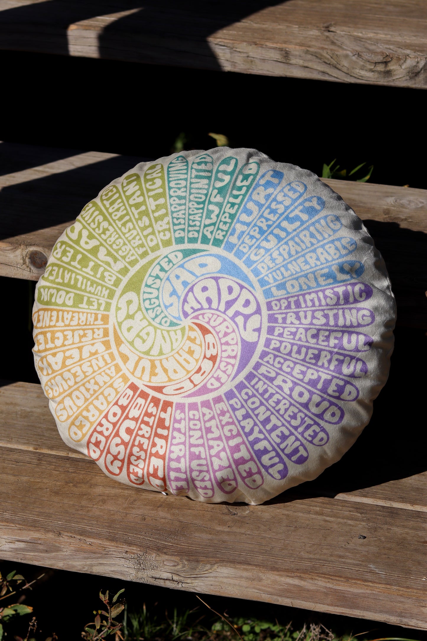 Groovy Feelings Wheel Pillow Cover