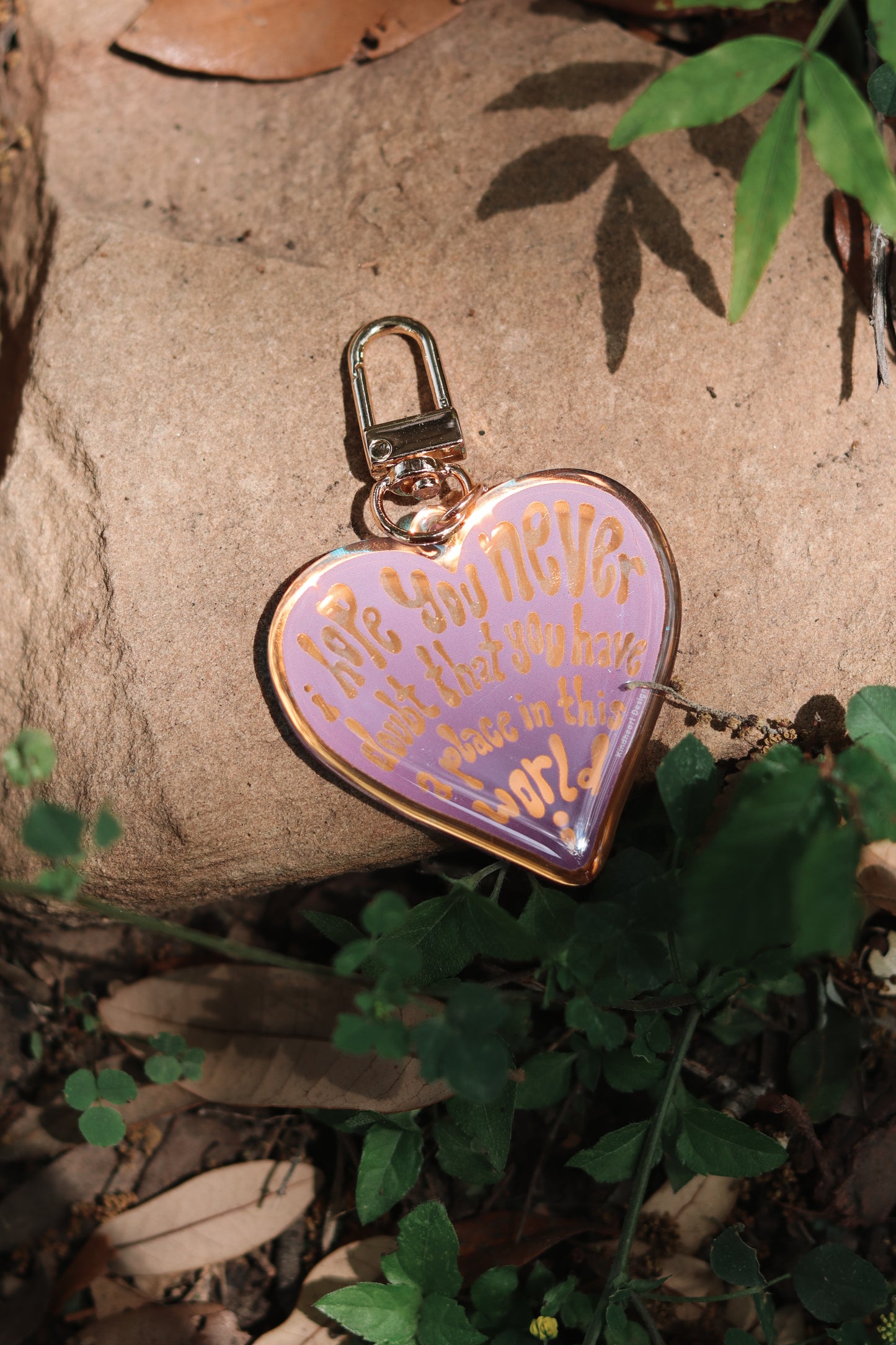 A Place in This World Keychain - Purple Ombre