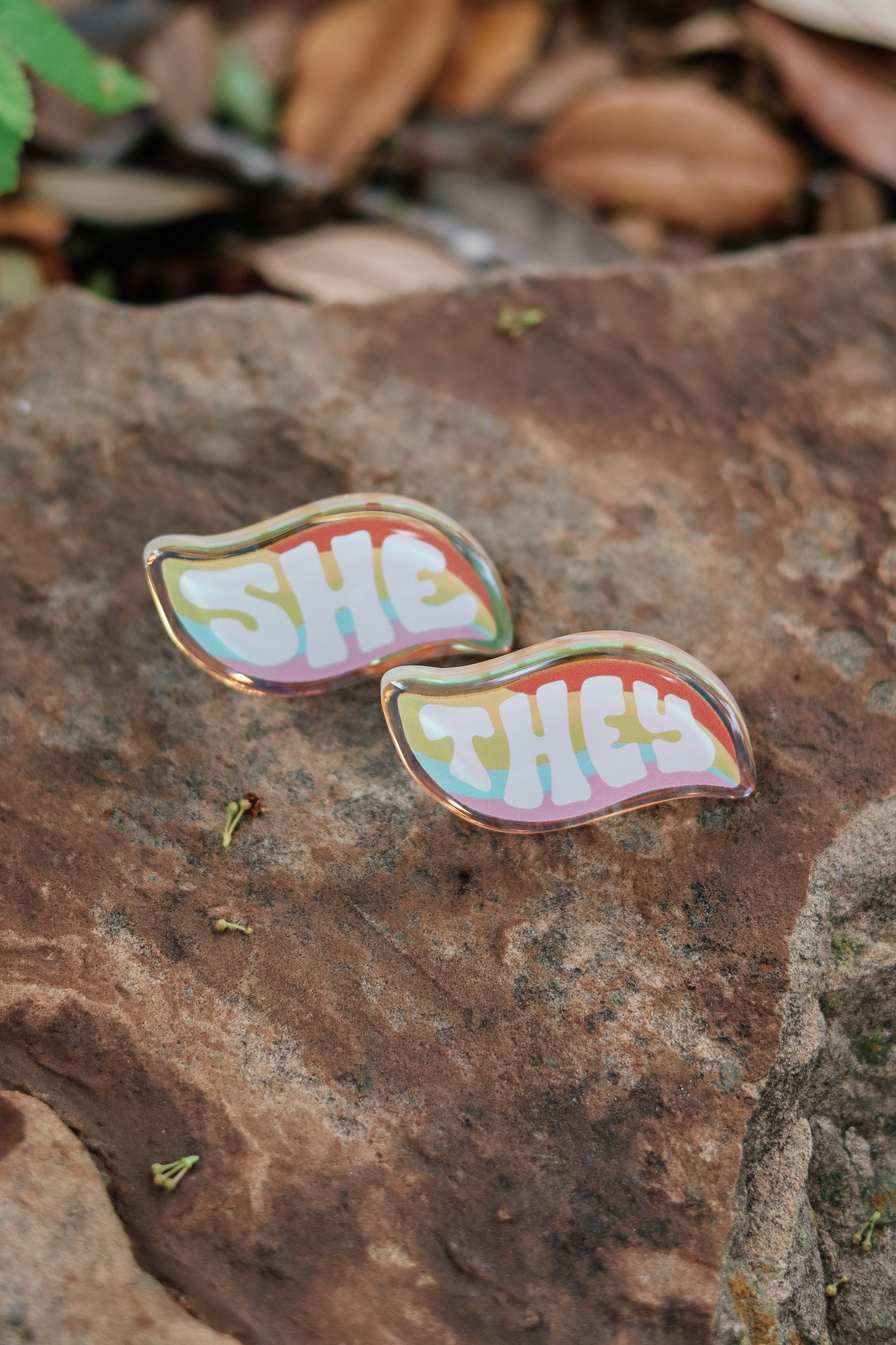 Pronoun Pin Sets - Rainbow